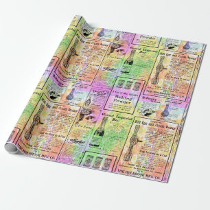 Papier Cadeau Journal aquarelle