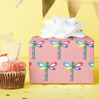 Papier Cadeau Journée de sensibilisation à l'autisme Dragonfly N