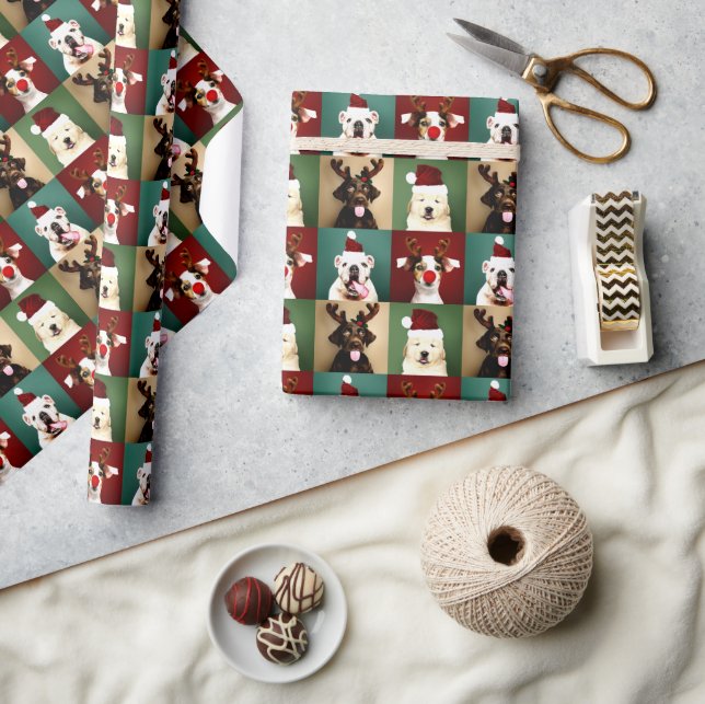 Papier Cadeau Jours fériés de chiens de Noël (Artisanat)