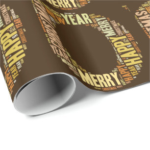 Papier Cadeau JOY Wordcloud Noël