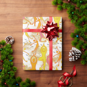 Papier Cadeau Joyeuse Danse Yoga Girls