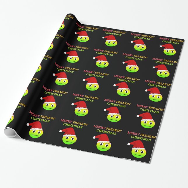 Papier Cadeau Joyeuse enveloppe de cadeau de Noël de Freakin (Déroulé)