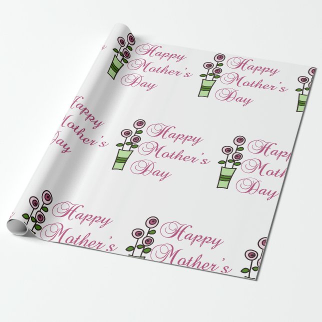 Papier Cadeau Joyeuse fête des mères (Déroulé)