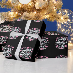 Papier Cadeau Joyeuse fête des Mères Maman mignonne florale Gran
