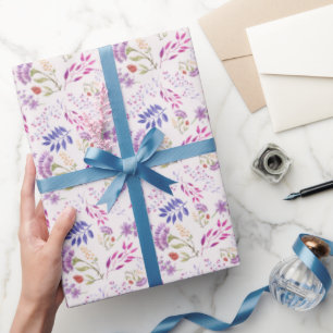Papier Cadeau Joyeuse fête des mères mignonne aquarelle florale 