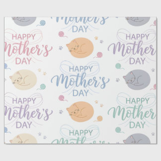 Papier Cadeau-Joyeuse Fête des Mères Papier Cadeau