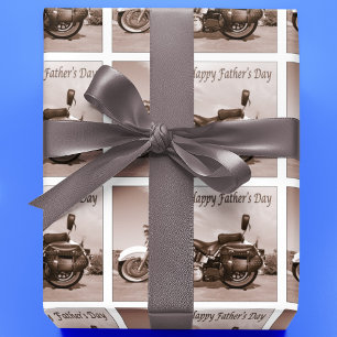 Papier Cadeau Joyeuse Fête des Pères Harley Davidson 