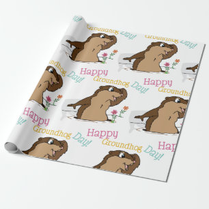 Papier Cadeau Joyeuse journée de la marmotte