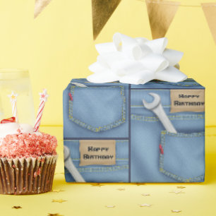Papier Cadeau Joyeuse réveillon d'anniversaire à Pocket