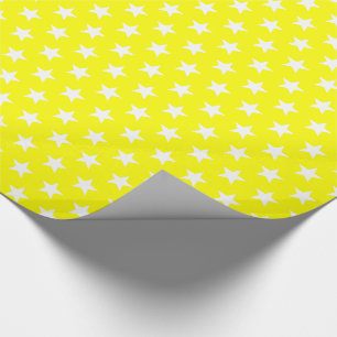 Papier Cadeau Joyeuses et brillantes étoiles blanches pendant le