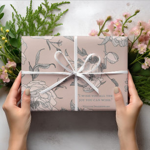 Papier Cadeau Joyeuses fleurs - Shakespeare Mariage