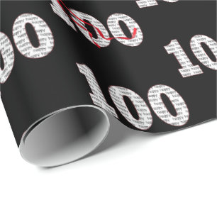 Papier Cadeau Joyeux 100e anniversaire Ballons