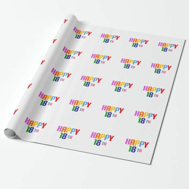 Papier Cadeau Joyeux 18 (Déroulé)