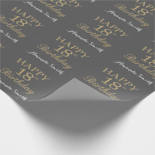 Papier Cadeau Joyeux 18e anniversaire de la Parties scintillant 