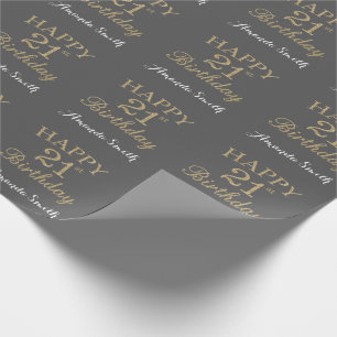 Papier Cadeau Joyeux 21e anniversaire de la Parties scintillant