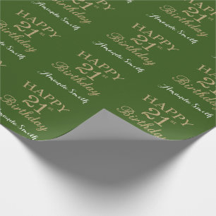 Papier Cadeau Joyeux 21e anniversaire de la Parties scintillant 