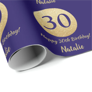 Papier Cadeau Joyeux 30e anniversaire Parties scintillant de la 