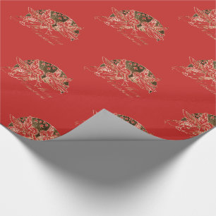 Papier Cadeau Joyeux Anges de Noël Jouer Trumpet Élégant
