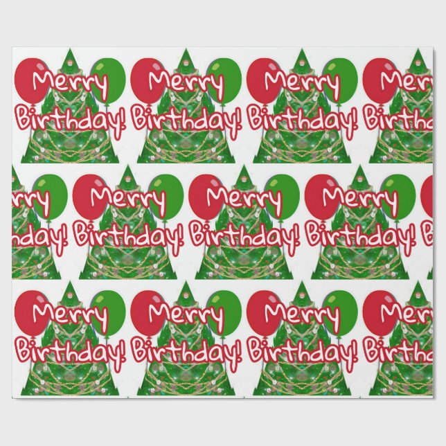 Papier Cadeau Joyeux anniversaire (Plat)