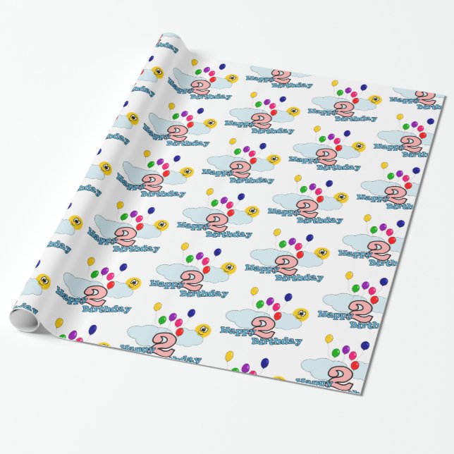 Papier Cadeau Joyeux anniversaire (Déroulé)
