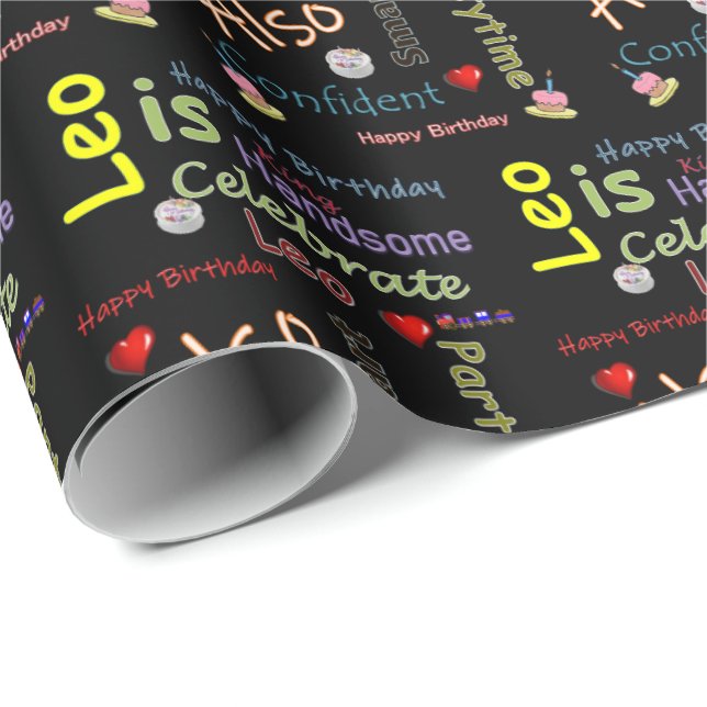 Papier Cadeau Joyeux Anniversaire Cadeau Enveloppement Papier Le (Coin rond)