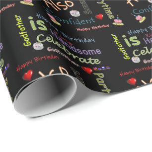 Papier Cadeau Joyeux Anniversaire Cadeau Papier-cadeau Parrain