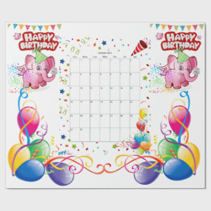 Papier Cadeau Joyeux Anniversaire Cadeau Papier Papier Pig Rose 