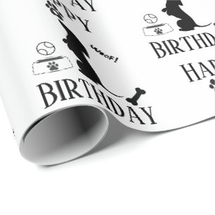 Papier Cadeau Joyeux Anniversaire Dachshund papier d'enveloppeme