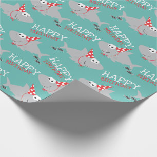 Papier Cadeau Joyeux anniversaire de requin