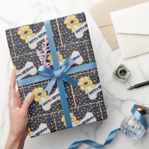 Papier Cadeau Joyeux Anniversaire Dot Bone