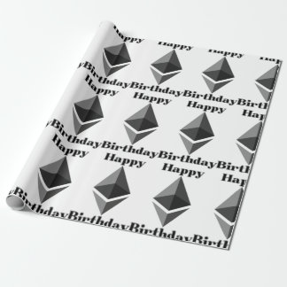Papier Cadeau Joyeux Anniversaire Ethereum papier d'enveloppemen