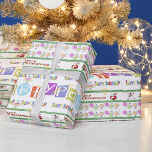 Papier Cadeau Joyeux Anniversaire Joyeux Papier d'enveloppement 