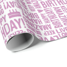 Joyeux Anniversaire Main Typographie en Rose sur F