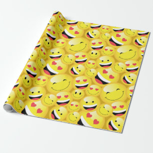 Papier Cadeau Joyeux anniversaire mignon parti Emoji
