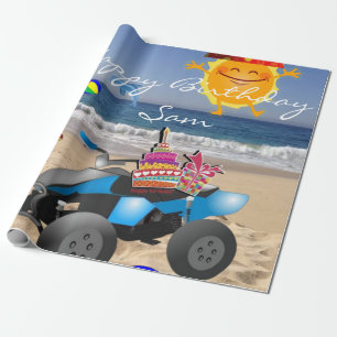 Papier Cadeau Joyeux Anniversaire Papier Boy Beach Bum