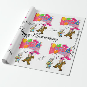 Papier Cadeau Joyeux Anniversaire Papier Enveloppant Joyeux Anni