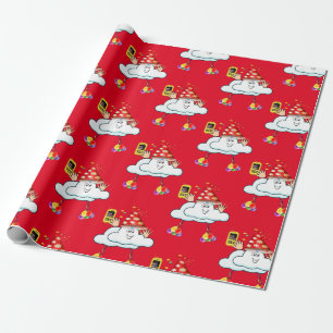 Papier Cadeau Joyeux Anniversaire Papier IPhone Text Cloud