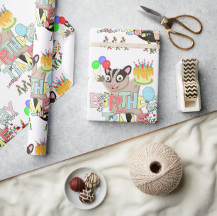 Papier Cadeau Joyeux Anniversaire Papier Possum Cake