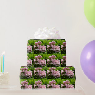 Papier Cadeau Joyeux anniversaire Pink Mountain Laurel Flowers