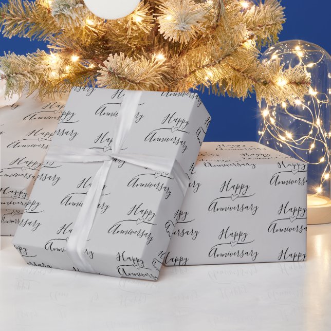 Papier Cadeau Joyeux anniversaire sur l'anniversaire du Mariage  (Vacances)