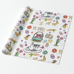Papier Cadeau Joyeux art de Pâques