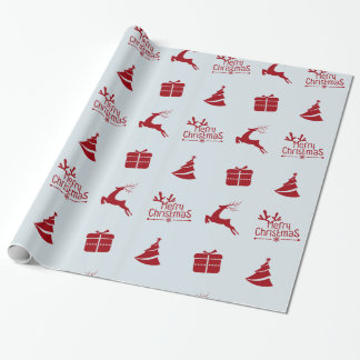 Papier Cadeau Joyeux cadeau de Noël d'hiver minimal moderne