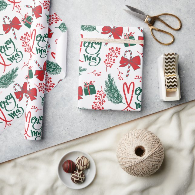 Papier Cadeau Joyeux cadeau de Noël X-mas (Artisanat)