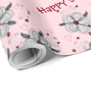 Papier Cadeau Joyeux Enveloppe cadeau Sweet 16 rose