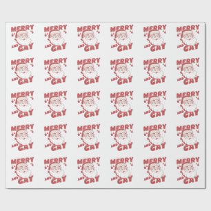 Papier Cadeau Joyeux et gais Funny Christmas LGBTQ Pride