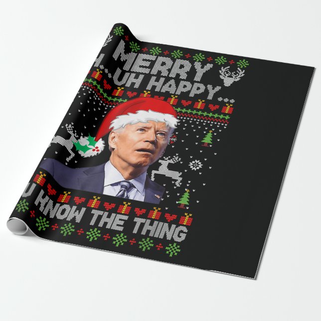 Papier Cadeau Joyeux Euh Heureux Vous Connaissez La Chose Joe Bi (Déroulé)