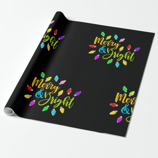Papier Cadeau *~* Joyeux Feu de Noël AP44 Neon (Déroulé)