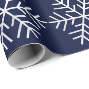 Papier Cadeau Joyeux gris blanc de marine de vacances de Noël d