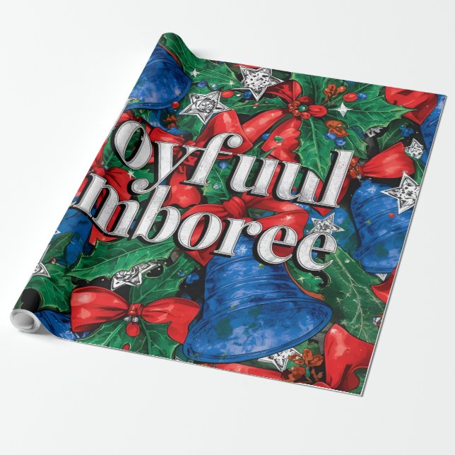 Papier Cadeau Joyeux Jamboree Maximalist Holiday (Déroulé)