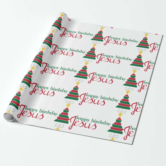 Papier Cadeau Joyeux Jésus (Déroulé)